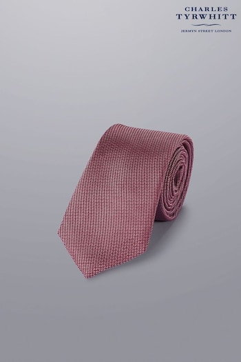 Charles Tyrwhitt Red Silk Stain Resistant Slim Tie (N62624) | £35