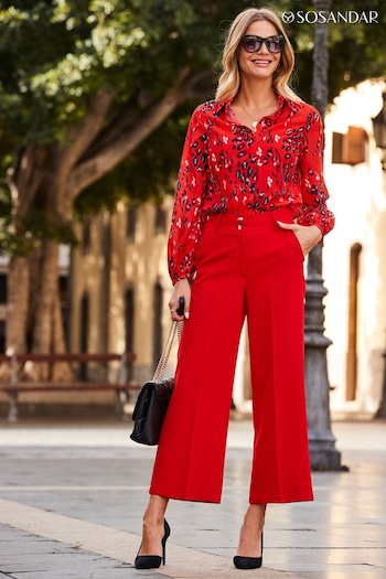Buy Women's Red Cropped Trousers Online
