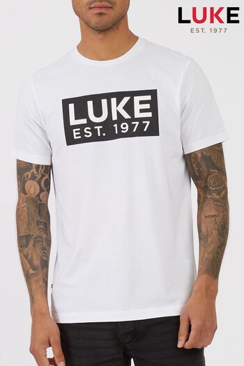 Luke 1977 6 O'clock Shadow White T-Shirt (N62841) | £40