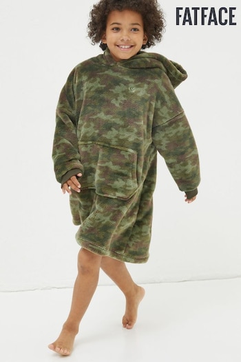 FatFace Green Oversized Camo Hoodie (N62890) | £28