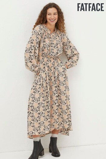 FatFace Black Beth Damask Floral Maxi Dress (N62899) | £79