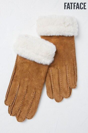 FatFace Brown Suede Gloves (N62913) | £35