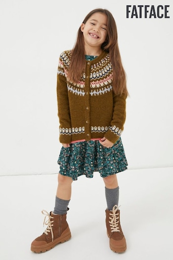 FatFace Green Fairisle Detail Cardigan (N62940) | £28