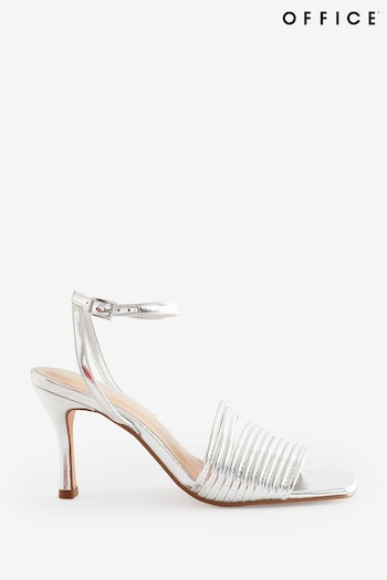 Office Silver Multi Strappy Heeled Sandals Dunk (N62941) | £55