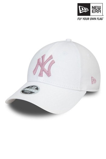 New Era® New York Yankees Womens Metallic Logo White 9FORTY Cap (N62982) | £25