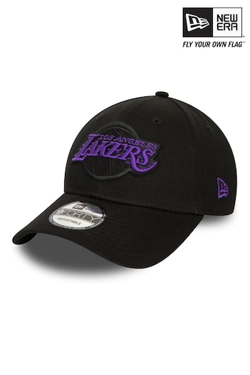 New Era® LA Lakers NBA Side Patch Black 9FORTY Cap (N62987) | £25