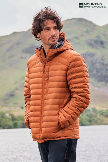 Mountain Warehouse Orange Mens Henry II Extreme Water Resistant Down Padded Jacket (N63036) | £128
