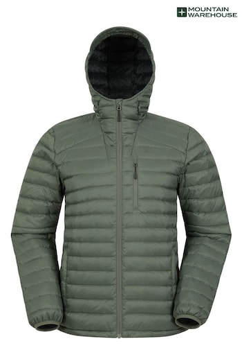 Mountain Warehouse Green Mens Henry II Extreme Water Resistant Down Padded Jacket (N63037) | £128