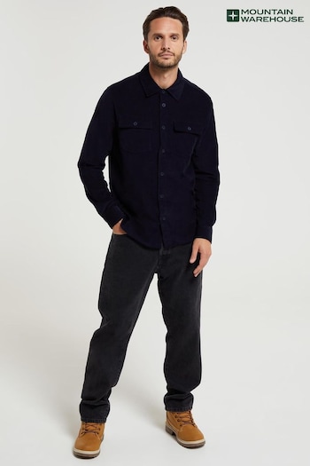 Mountain Warehouse Blue Mens Farrow Cord Long Sleeve Shirt (N63042) | £36