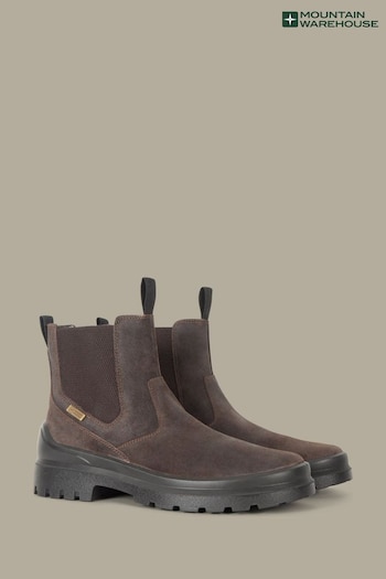 Mountain Warehouse Brown Salcombe Mens Waterproof Leather Chelsea Boots (N63048) | £80