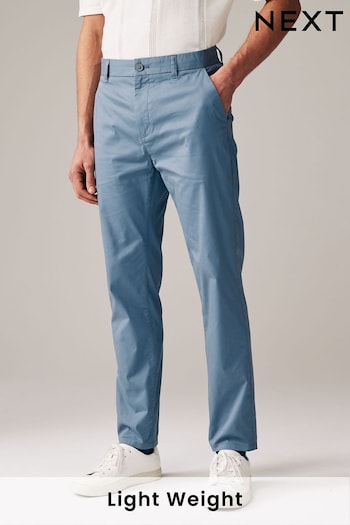 Blue Slim Lightweight Stretch Chino Trousers (N63060) | £25