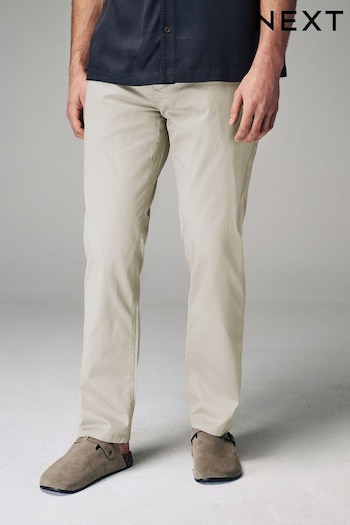 Light Stone Straight Lightweight Stretch Chino Trousers lungi (N63067) | £25