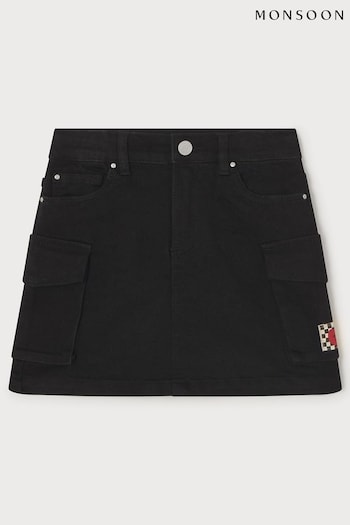 Monsoon Denim Mini Black Skirt (N63077) | £22 - £26
