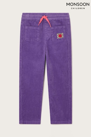Monsoon Purple Cord Trousers Smalle (N63078) | £28 - £32