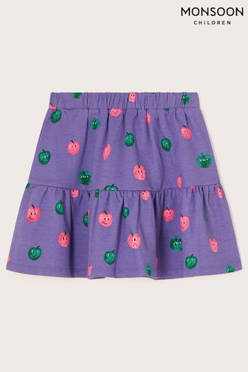 Monsoon Purple Happy Apples Skirt (N63082) | £18 - £22