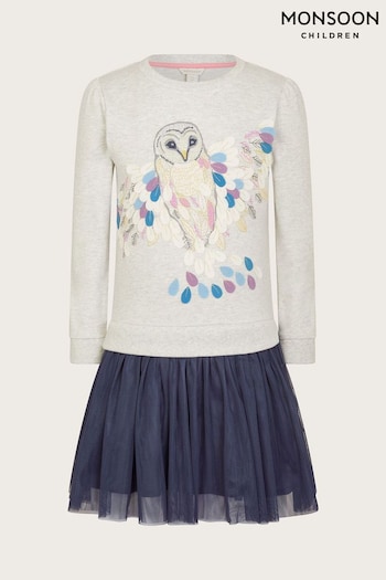 Monsoon Grey Owl WWF-UK Collaboration Dress (N63104) | £36 - £40