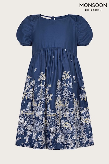 Monsoon Blue Woodland Dress (N63105) | £40 - £44