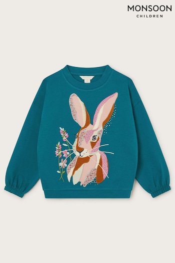 Monsoon Blue Hare Patchwork Sweatshirt (N63106) | £25 - £29
