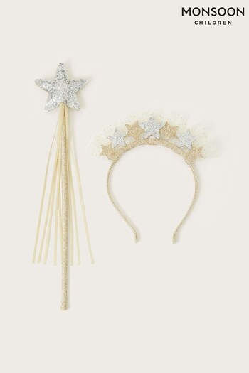 Monsoon Gold Star Headband and Wand Set (N63113) | £10