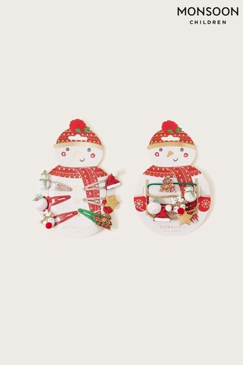 Monsoon Red Frosty Festive Hair Set (N63137) | £13