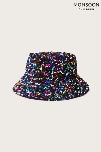 Monsoon Blue Sassy Sequin Bucket Hat (N63138) | £14 - £15