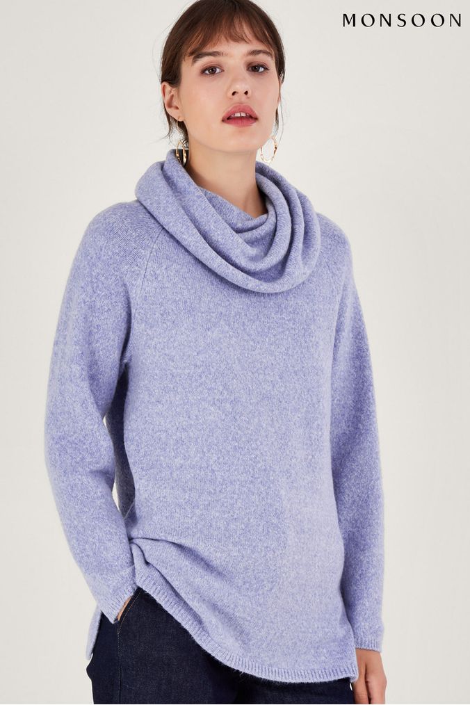 Ladies cowl shop neck jumpers uk