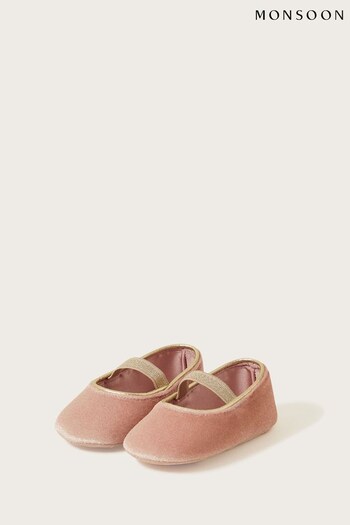 Monsoon Pink Velvet Boots (N63179) | £16