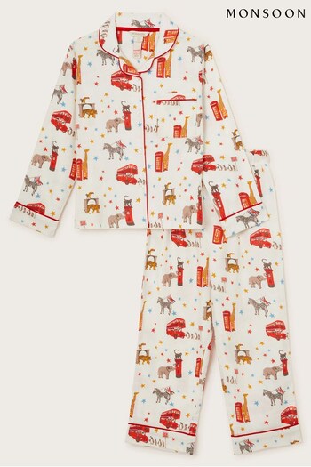 Monsoon Natural London Flannel Pyjama Set (N63180) | £26 - £30