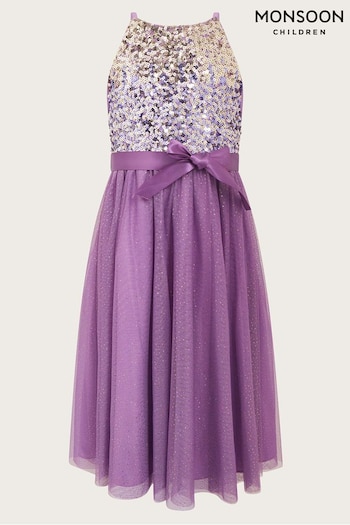 Monsoon Purple Ombre Sequin Truth Dress (N63182) | £46 - £50