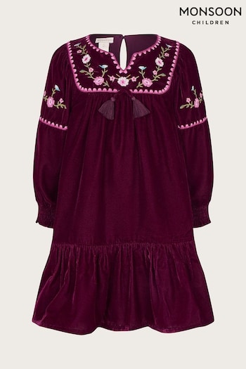 Monsoon Red Embroidered Smock Dress (N63189) | £42 - £46