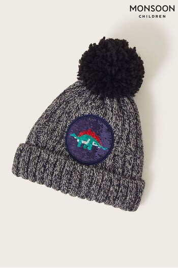 Monsoon Grey Dinosaur Badge Hat (N63201) | £14 - £15