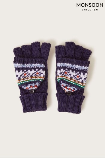 Monsoon Ronnie Stripe Capped Gloves (N63202) | £12