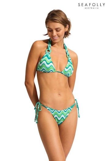 Seafolly Neue Wave Green Slide Tri Bikini (N63265) | £90