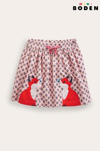 Boden Pink Appliqué Cord Skirt (N63320) | £32 - £37