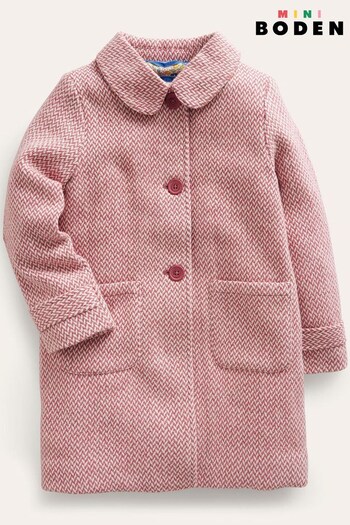 Boden Pink Wonderful Wool Blend Coat (N63347) | £72 - £78