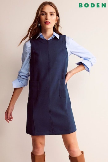 Boden Blue Mini Pocket Detail Shift Dress (N63361) | £110