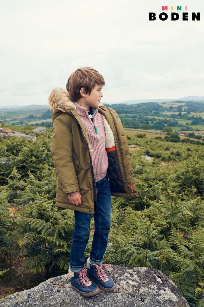 Mini boden deals boys coat