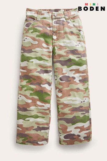 Boden Green Canvas Camo Trousers (N63381) | £32 - £34