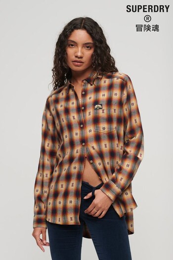 Superdry Brown Oversized Check Shirt (N63425) | £50