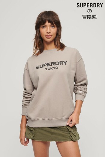 Superdry Grey Sport Luxe Loose Crew Sweatshirt (N63474) | £50