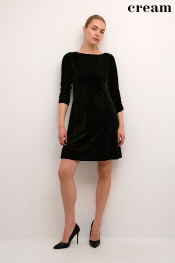 Cream Pativa Half-Length Sleeve Black Dress (N63493) | £80