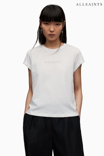 AllSaints White Anna Sprakle T-Shirt (N63523) | £49