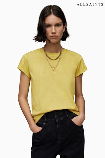 AllSaints Yellow Anna T-Shirt (N63540) | £45