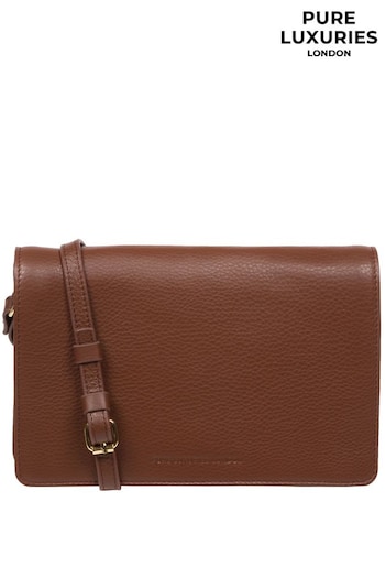 Pure Luxuries London Gwen Nappa Leather Cross-Body Bag (N63613) | £57