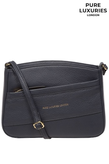 Pure Luxuries London Helena Nappa Leather Cross-Body Black Bag (N63619) | £55