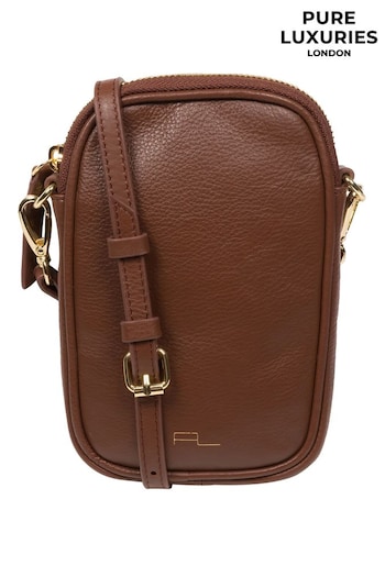Pure Luxuries London Alaina Nappa Leather Cross-Body Phone Bag (N63637) | £36