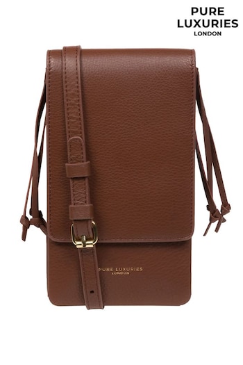 Pure Luxuries London Audrey Nappa Leather Cross-Body Phone Bag (N63641) | £35