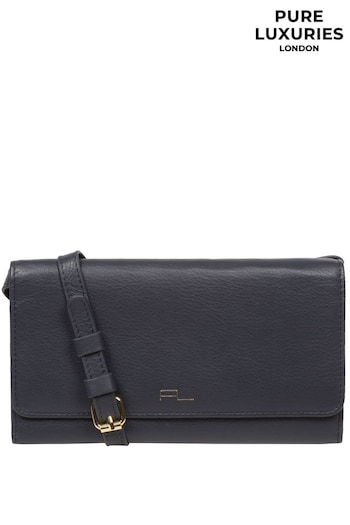 Pure Luxuries London Saffron Nappa Leather Cross-Body Clutch Bag (N63644) | £44
