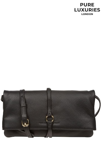 Pure Luxuries London Selene Nappa Leather Cross-Body Clutch Bag (N63647) | £49