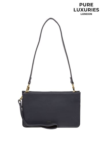 Pure Luxuries London Layla Nappa Leather Grab Clutch Bag (N63652) | £45